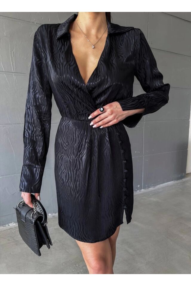 Zarafetin İncisi: Jakar Viskon Saten Elbise