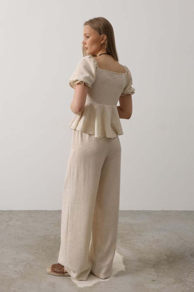 Fiyonklu Yarım Balon Kollu Takım