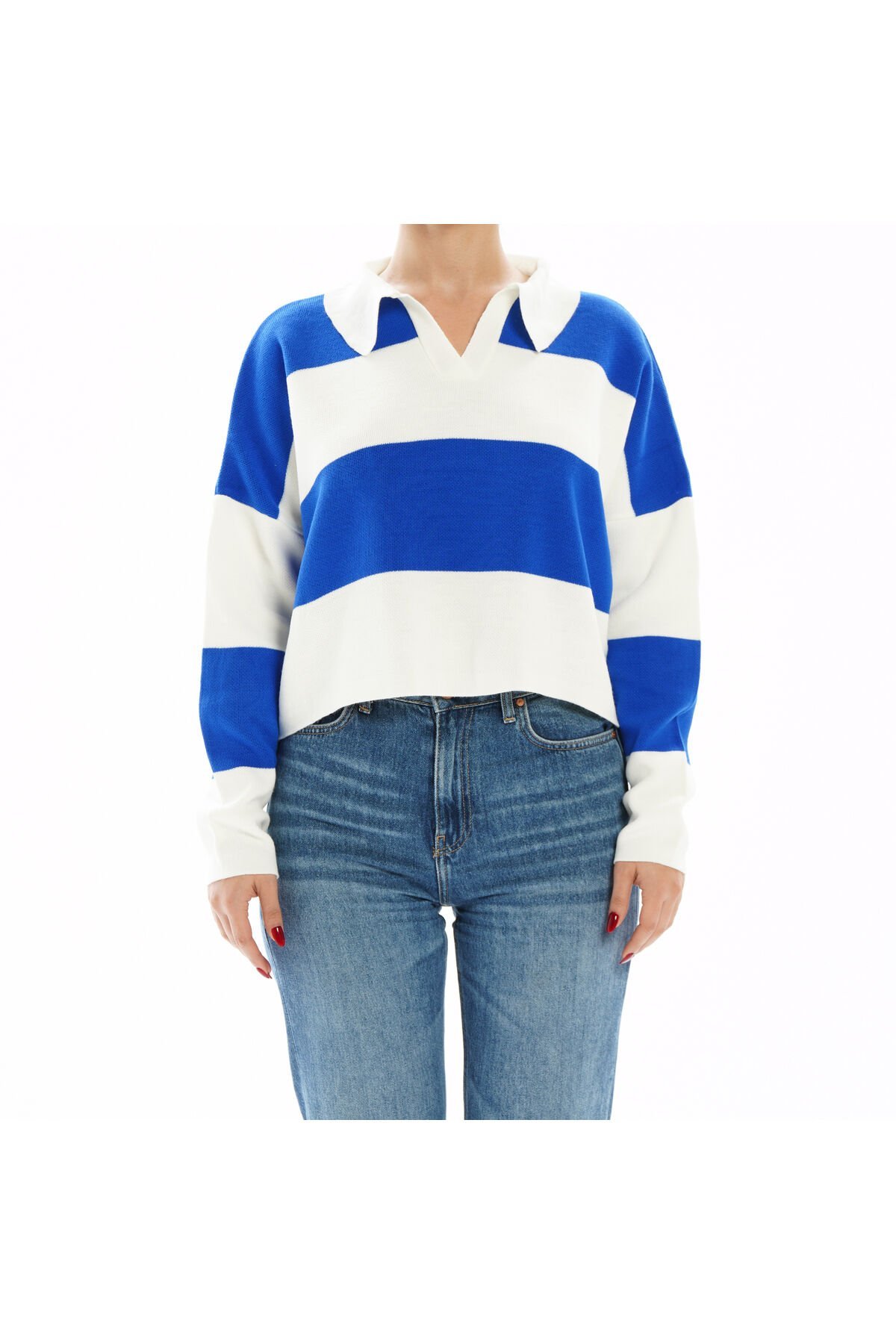 Saks Mavisi Polo Yaka Kazak